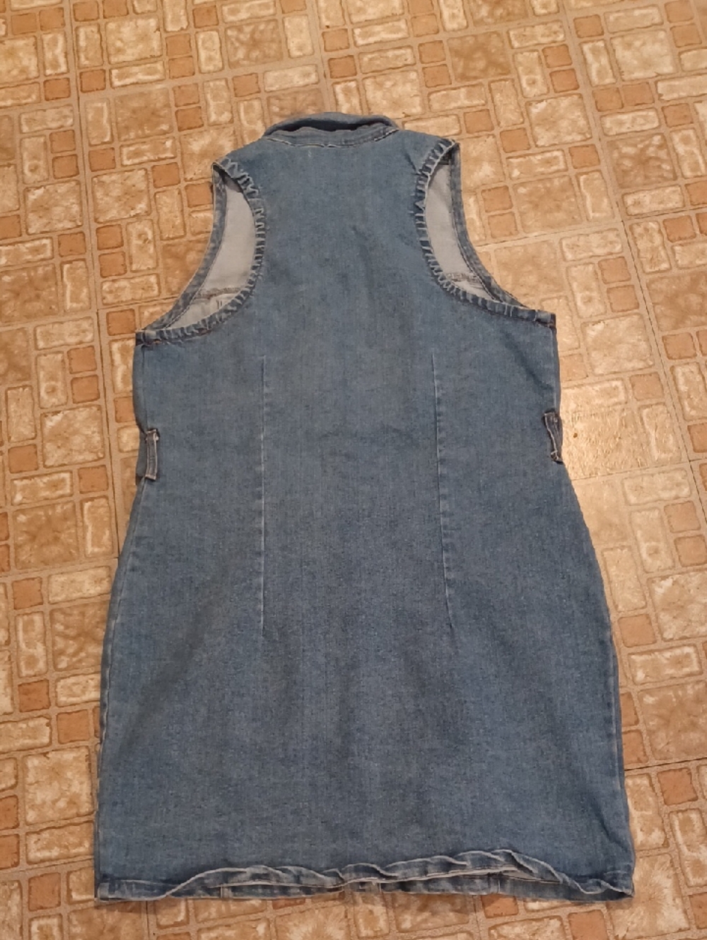 Sleeveless Button-Front Denim Dress - Blue Denim Obsessed Project Rebel - Picture 4 of 4